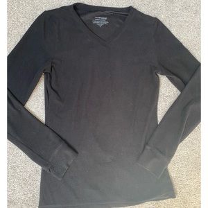 Warm essentials Cuddl Duds black fleece long sleeve Sz S